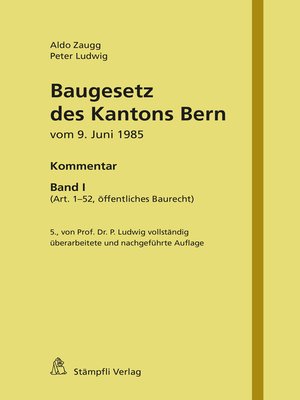 cover image of Baugesetz des Kantons Bern vom 9. Juni 1985
